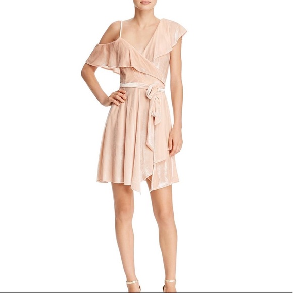 WAYF Velvet Cold Shoulder Mini Dress L NWT - Picture 5 of 16